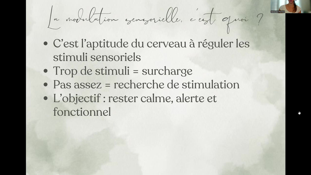 Module 1 - modulation sensorielle